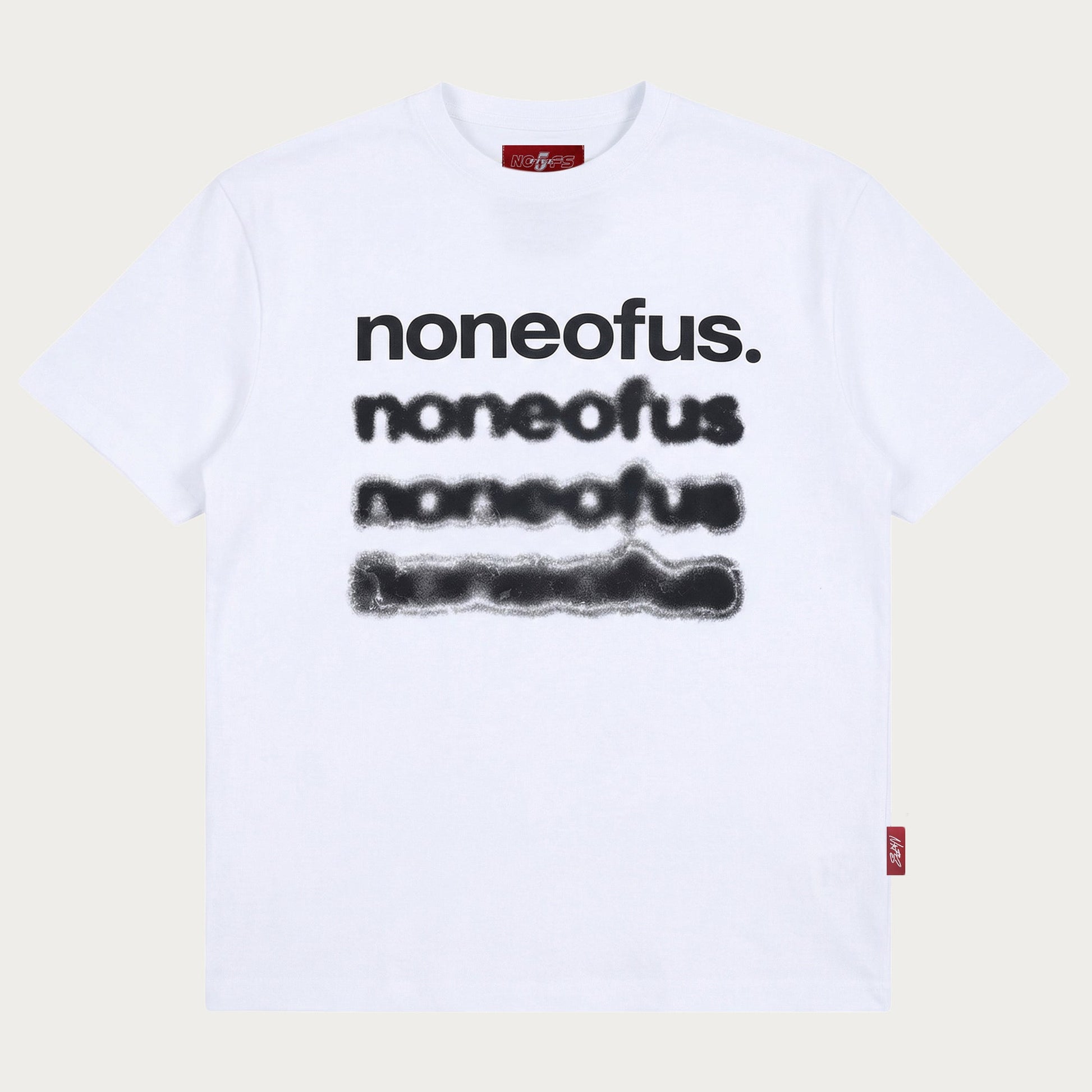 WHITE/BLACK BLURRED TEE