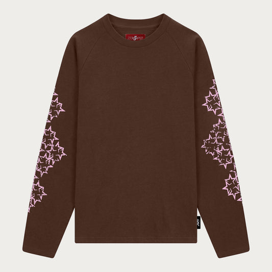 BROWN/PINK STAR LONGSLEEVE