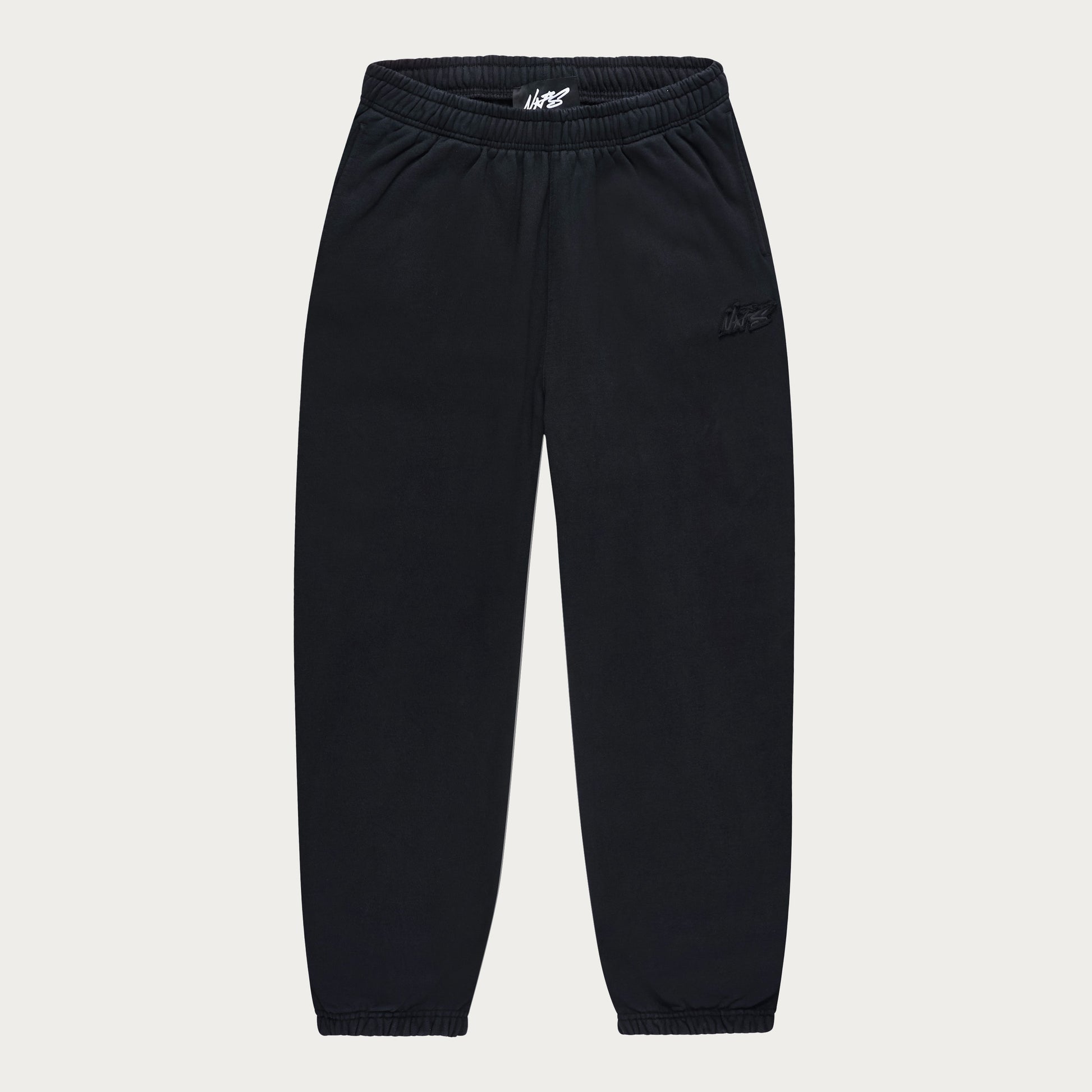 BLACK BASIC CUFFED JOGGER