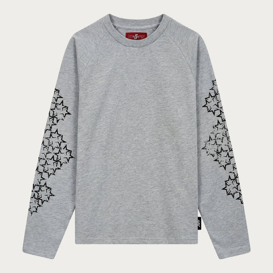 GREY/BLACK STAR LONGSLEEVE