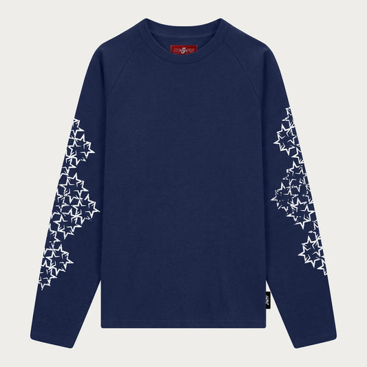 NAVY/WHITE STAR LONGSLEEVE