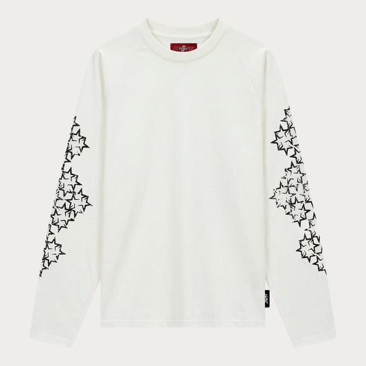 OFFWHITE/BLACK STAR LONGSLEEVE