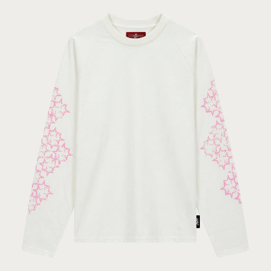 OFFWHITE/PINK STAR LONGSLEEVE