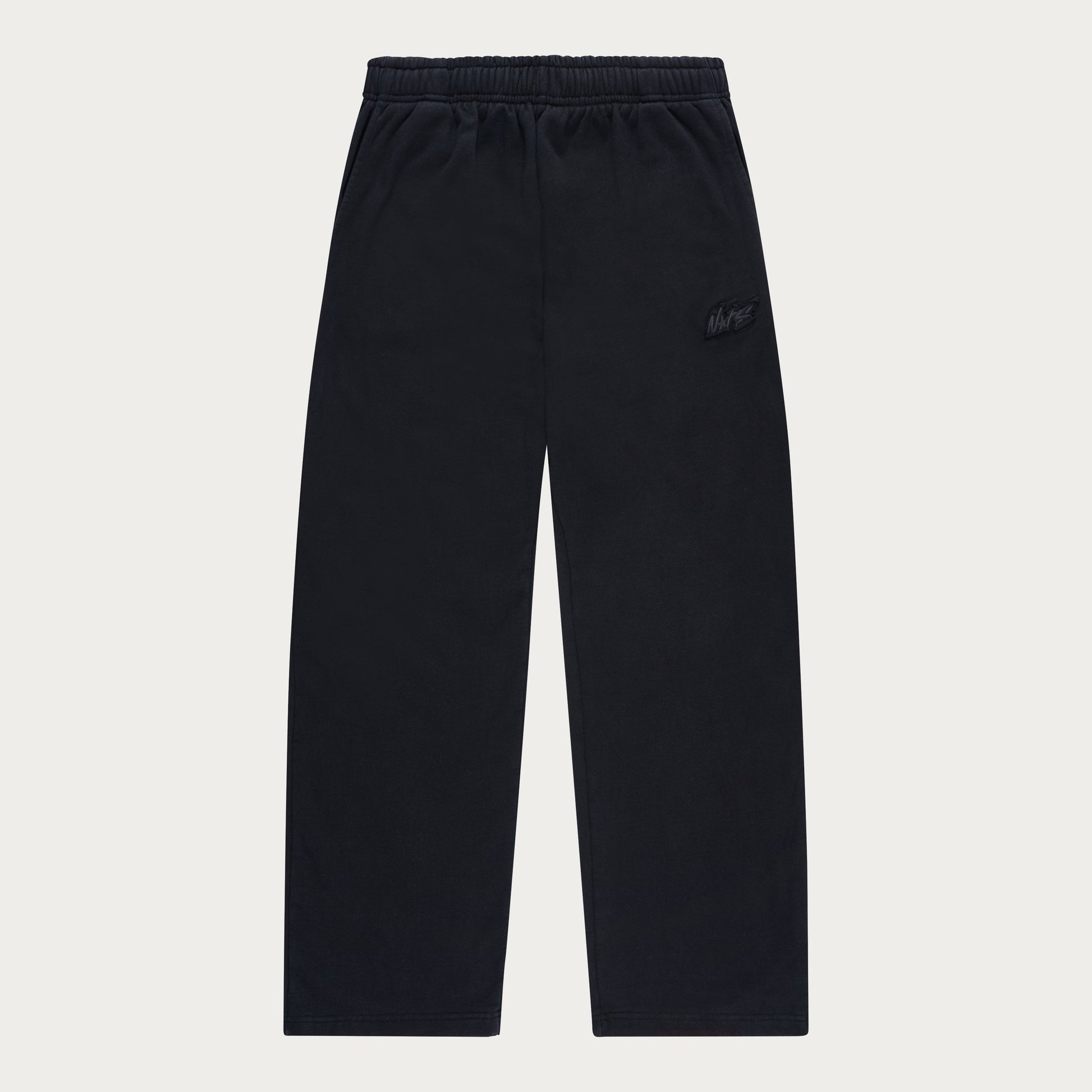 BLACK BASIC OPEN LEG JOGGER