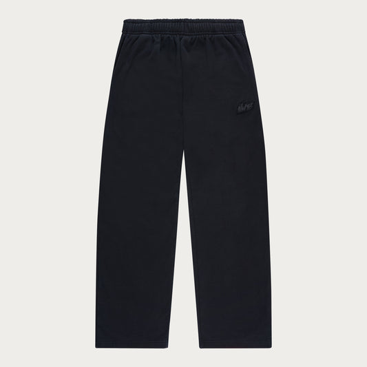 BLACK BASIC OPEN LEG JOGGER