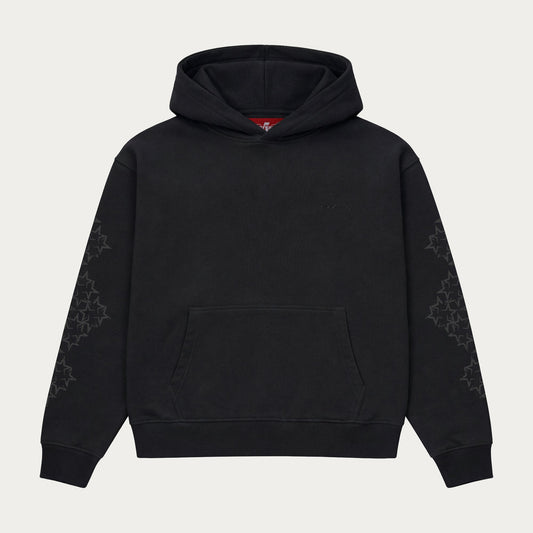 BLACK/DARK GREY STAR HOODIE