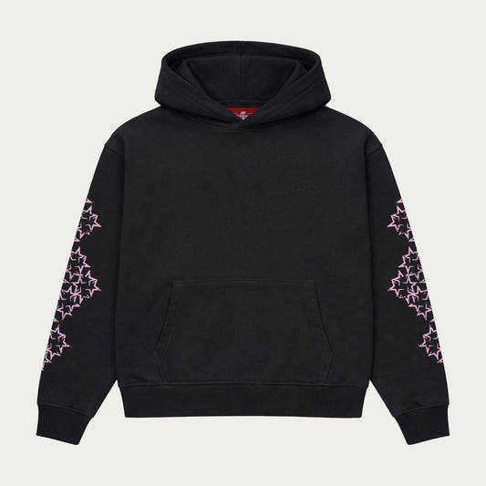 BLACK/PINK STAR HOODIE