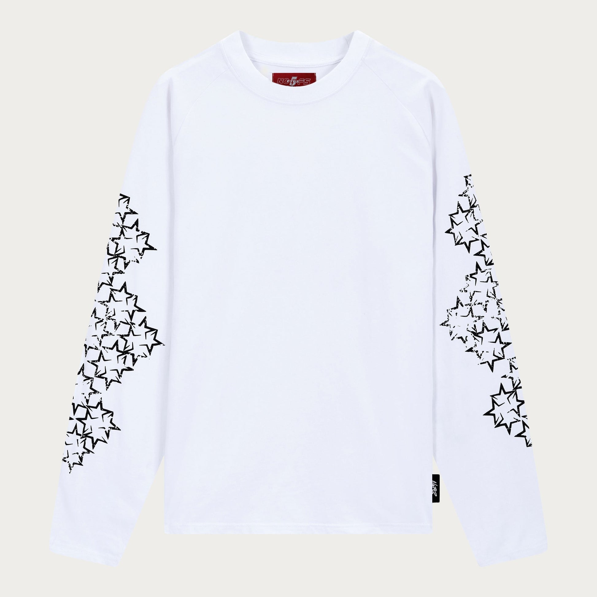 WHITE/BLACK STAR LONGSLEEVE