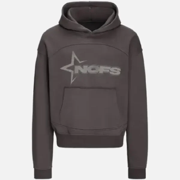 Tone in Tone Dark Grey Nofs Hoodie 1