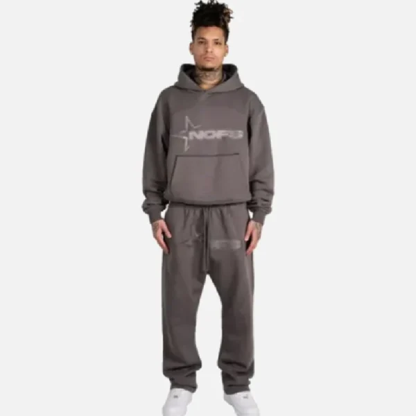 Tone in Tone Dark Grey Nofs Hoodie 3